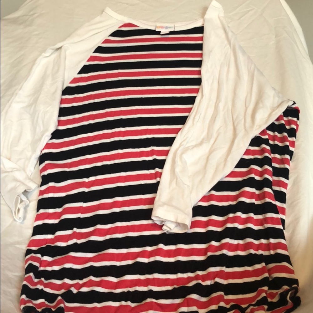 LuLaRoe randy shirt black and pink